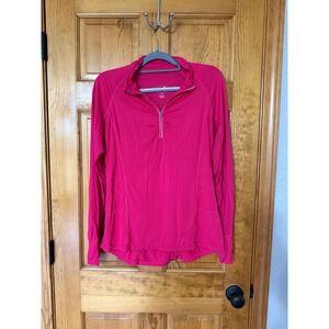 Tangerine Womens Pullover Long Sleeve Running Top Athletic Activewear Pink L